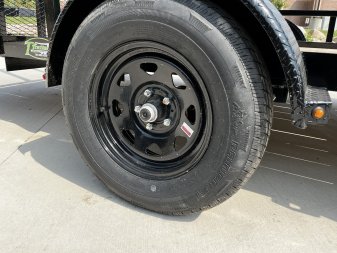 New SUPER PRICE NEW 2024 H&H 82x14 STEEL ATV/UTV Utility Trailer with ATV Side RAMPS