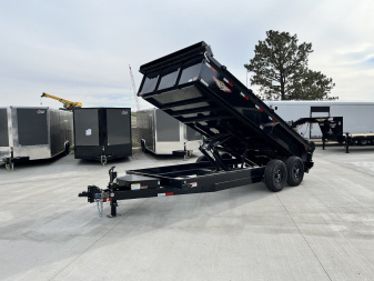 New NEW 2025 H&H  83”x16 Dump Trailer 2-7000lb axles 14,000GVWR with Easy Roll Up Tarp