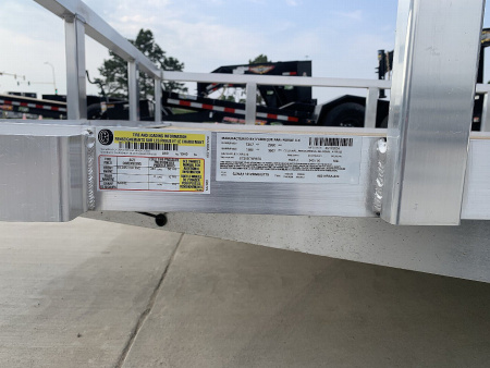 New NEW 2026 H&H 82"x14' Aluminum Flatbed RailSide Utility bi fold gate with aluminum wheels