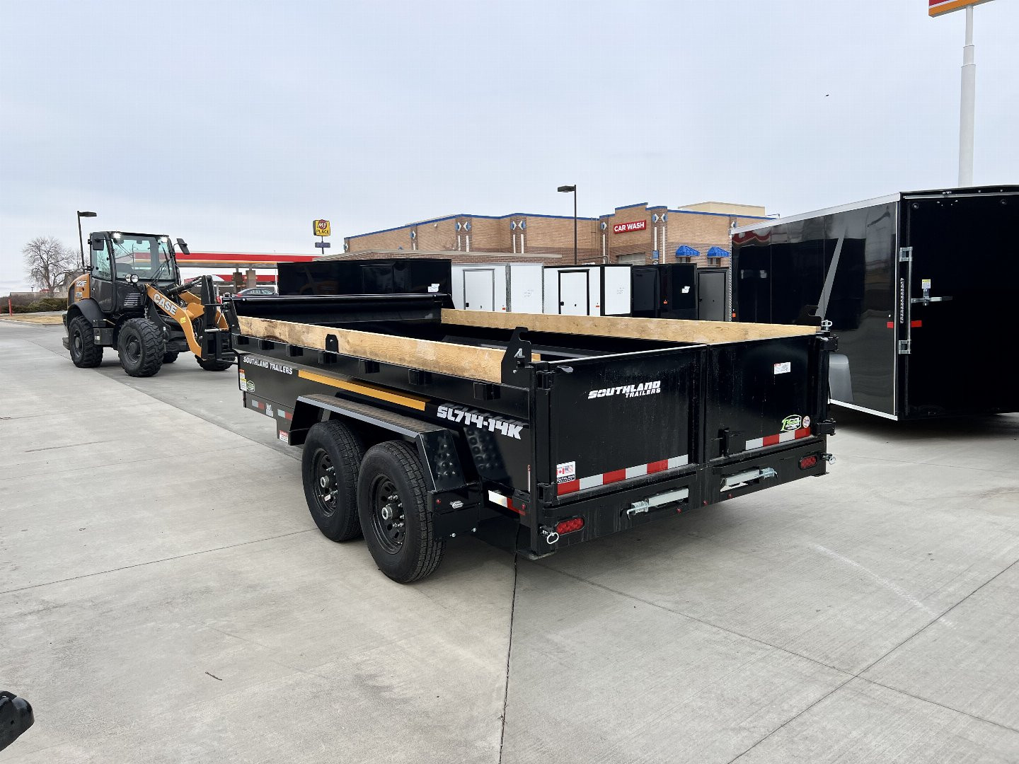 New LOWEST PRICES 2026 Southland 14ft Low Profile Dump Trailer 2-7000 lb axles =14K with Ramps