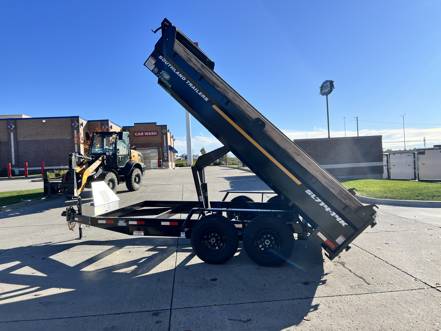 New RARE HUGE DISCOUNT NEW 2026 Southland 14ft Low Profile Dump Trailer 2-7000 lb axles =14K with Ramps