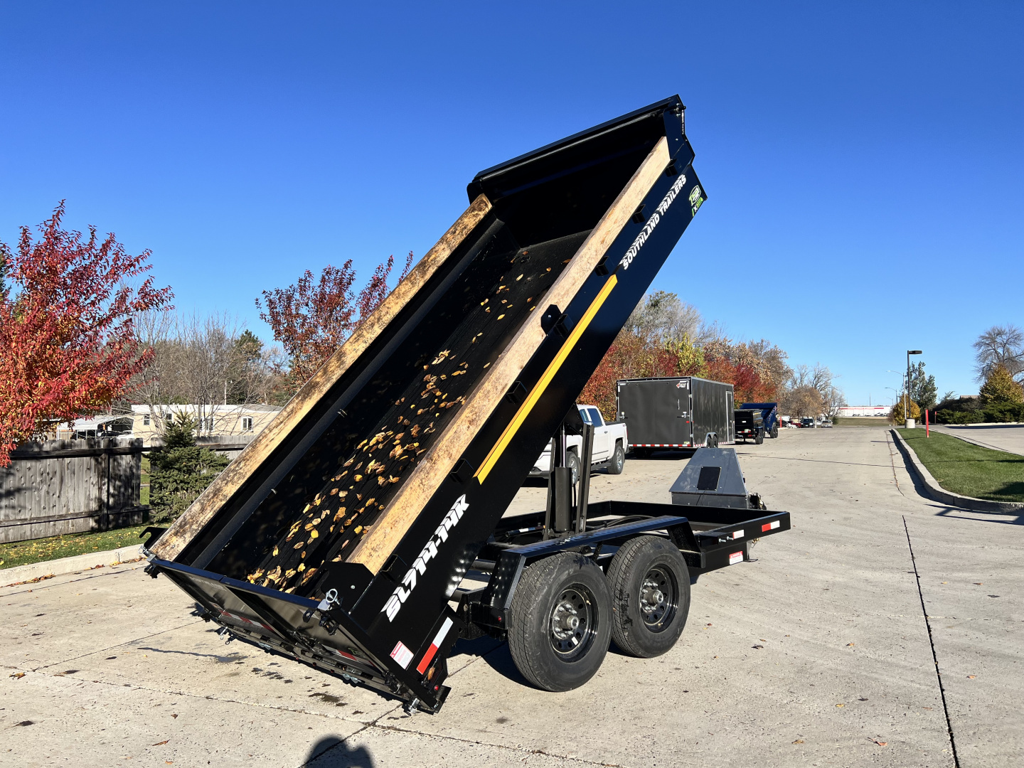 New RARE HUGE DISCOUNT NEW 2026 Southland 14ft Low Profile Dump Trailer 2-7000 lb axles =14K with Ramps