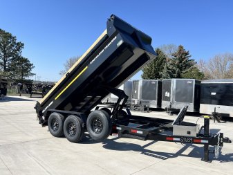 New 2026 Southland 7x14 Low Profile Dump Trailer 2-8000 lb axles = 16K aluminum ramps and Tarp Included