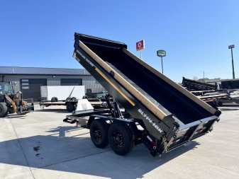 New 2026 Southland 7x14 Low Profile Dump Trailer 2-8000 lb axles = 16K aluminum ramps and Tarp Included