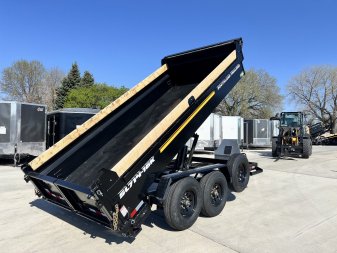 New 2026 Southland 7x14 Low Profile Dump Trailer 2-8000 lb axles = 16K aluminum ramps and Tarp Included