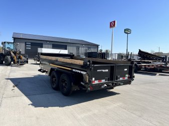 New 2026 Southland 7x14 Low Profile Dump Trailer 2-8000 lb axles = 16K aluminum ramps and Tarp Included
