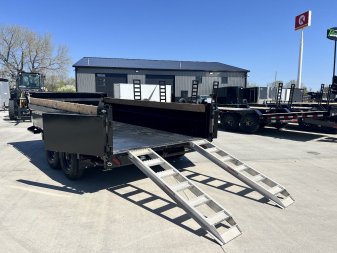 New 2026 Southland 7x14 Low Profile Dump Trailer 2-8000 lb axles = 16K aluminum ramps and Tarp Included