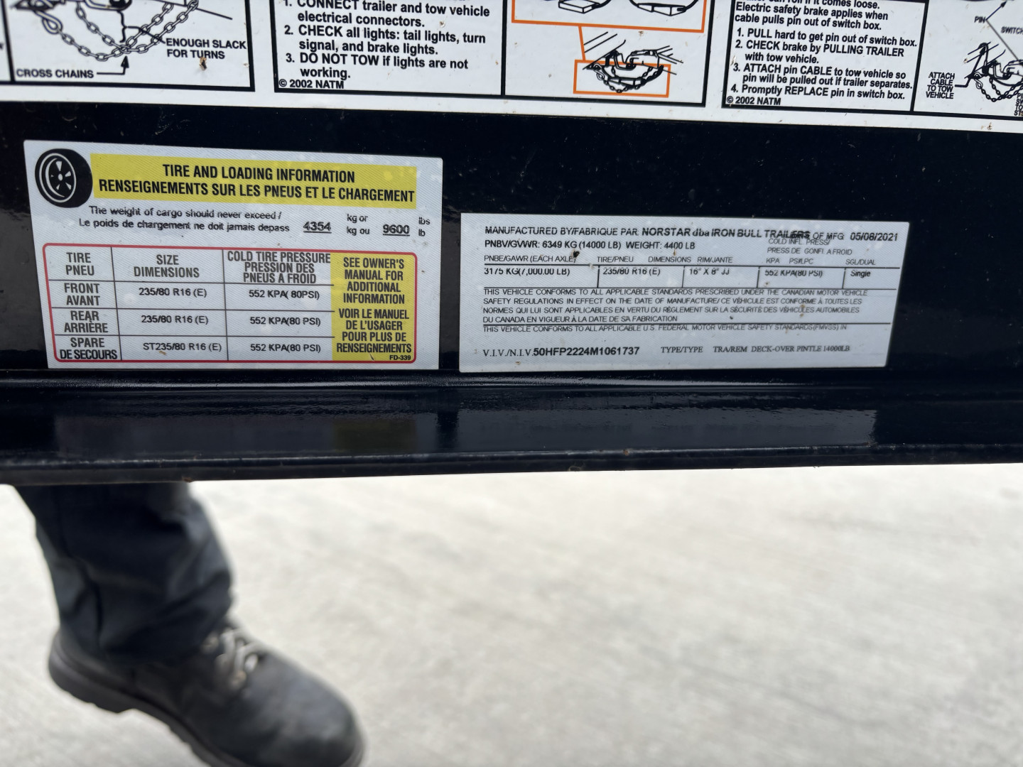 Used 2021 Norstar 22 ft deckover Flatbed Trailer