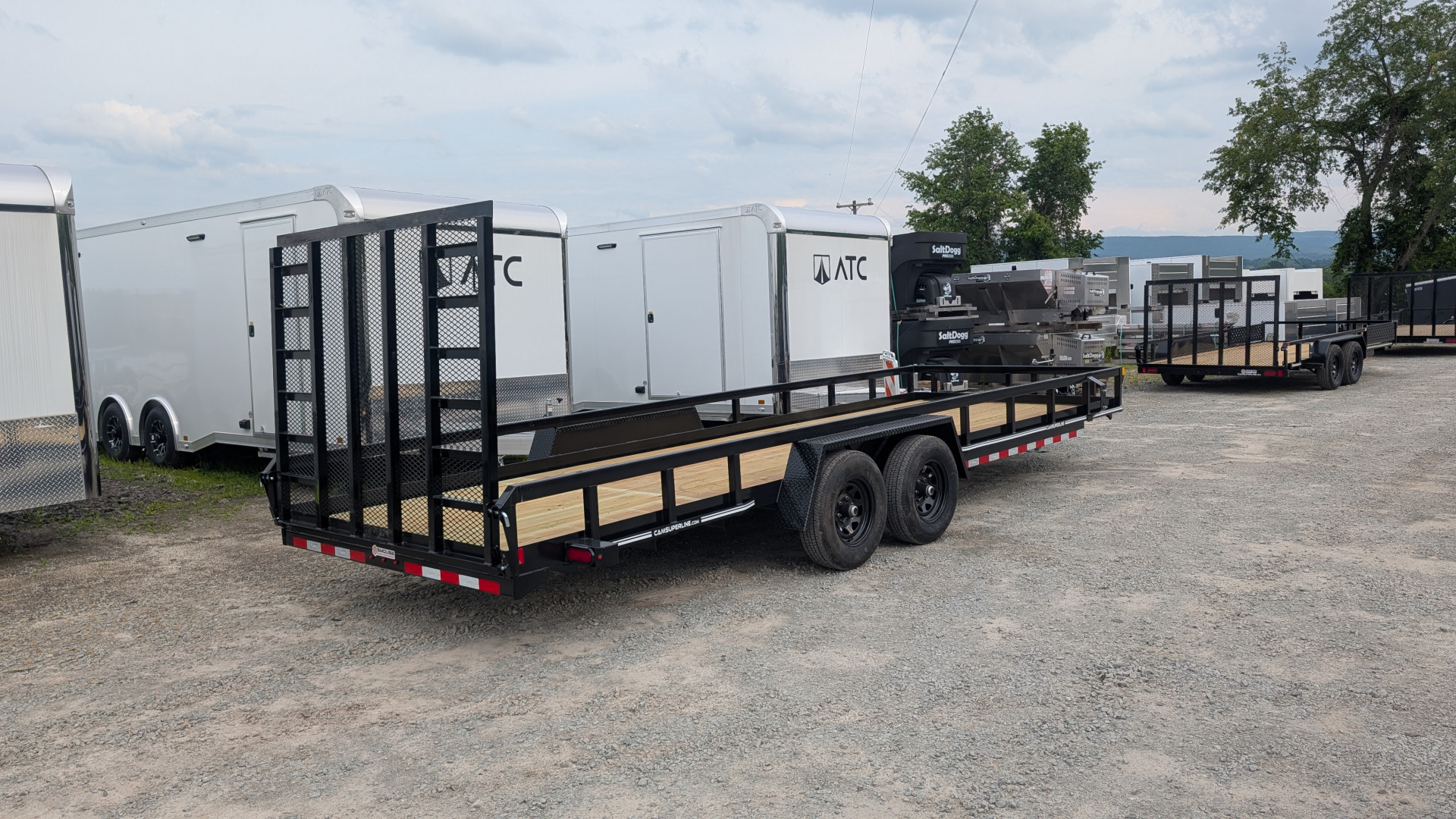 New 2025 CAM SUPERLINE 7x22 HD Tandem Axle Tubular Top Rail Utility Trailer (10K GVW!)
