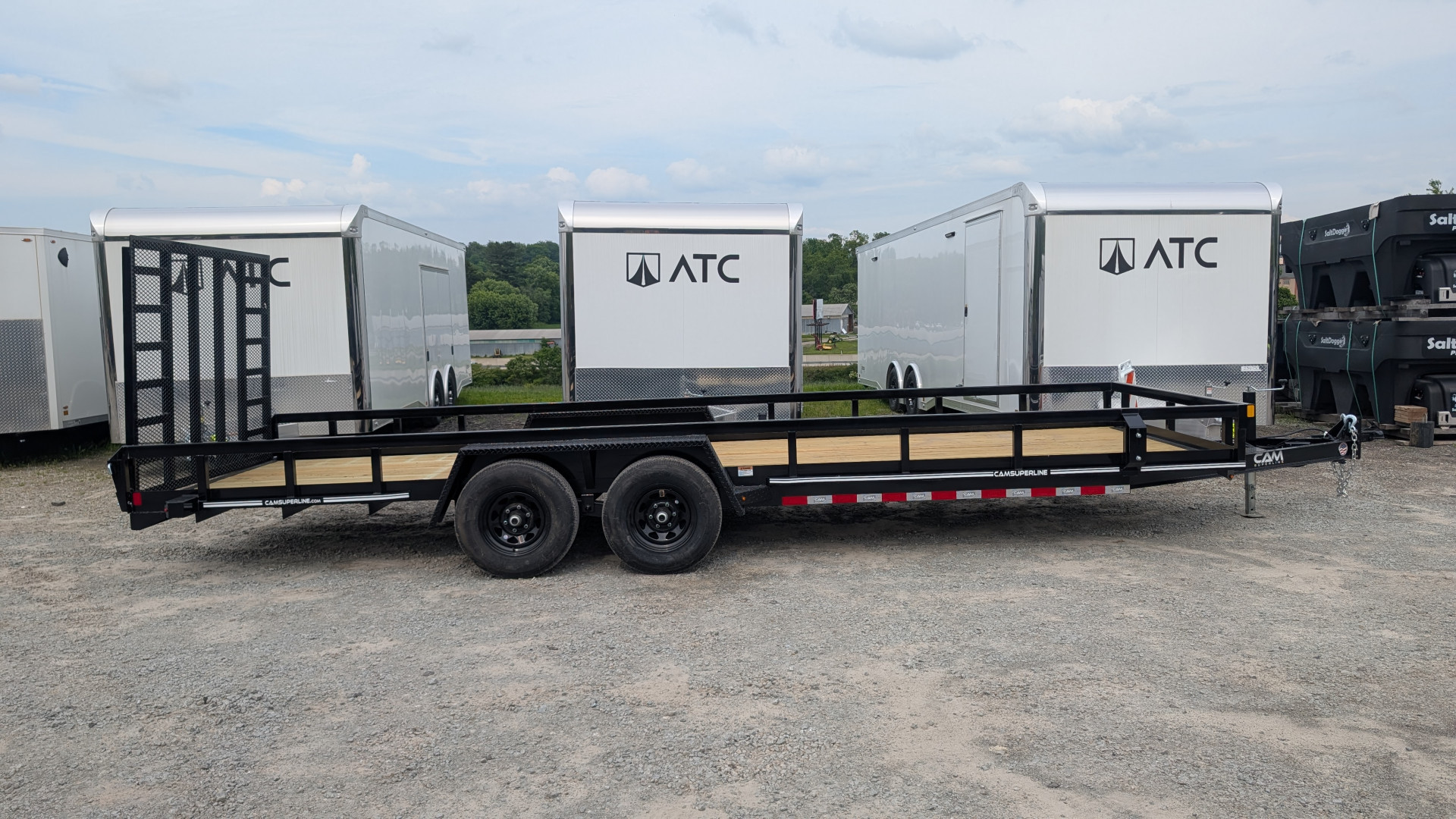 New 2025 CAM SUPERLINE 7x22 HD Tandem Axle Tubular Top Rail Utility Trailer (10K GVW!)