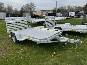 New 2025 Aluma 7712H One Piece Gate Utility Trailer