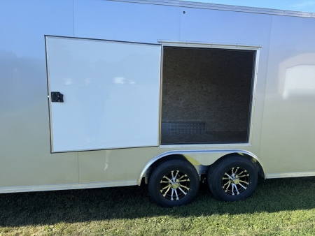 New 2026 E-Z Hauler EZEC8.5X24CH-XLT-P Car Hauler 6 FOOT 10 INCH INTERIOR HEIGHT 4 FOOT ESCAPE DOOR FREE ALUMINUM WHEEL UPGRADE SUMMER SALE ON NOW