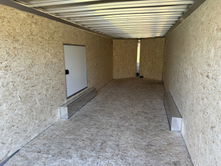 New 2026 E-Z Hauler EZEC8.5X24CH-XLT-P Car Hauler 6 FOOT 10 INCH INTERIOR HEIGHT 4 FOOT ESCAPE DOOR FREE ALUMINUM WHEEL UPGRADE SUMMER SALE ON NOW