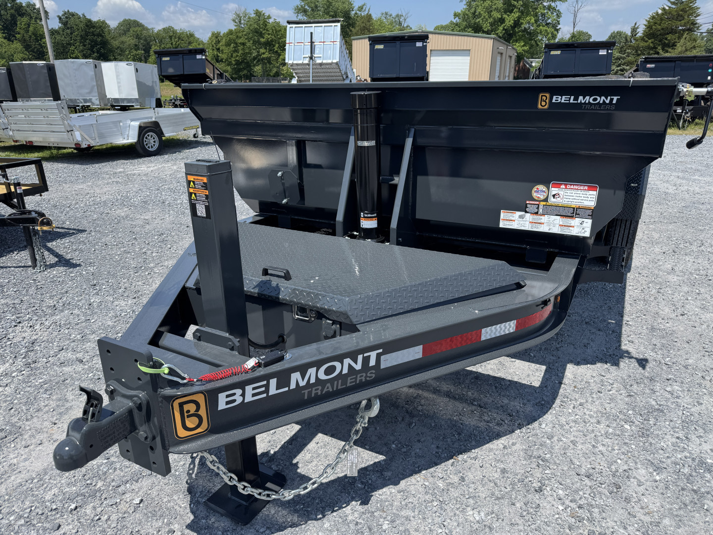 New 2025 BELMONT DLX8216-16K 7x16 Heavy Duty 16k Low Profile Dump, 5 Stage Telescopic Cylinder, With Power Tongue Jack, Cordless Remote, Tarp Kit Included