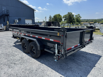 New 2025 BELMONT DLX8216-16K 7x16 Heavy Duty 16k Low Profile Dump, 5 Stage Telescopic Cylinder, With Power Tongue Jack, Cordless Remote, Tarp Kit Included