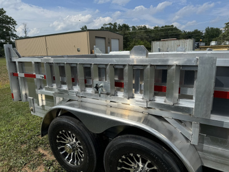 New 2027 Mission MODP7X14 Aluminum 14k Low Pro Dump 2 Foot Sides Dump Trailer FREE TARP KIT FREE ALUMINUM WHEEL UPGRADE