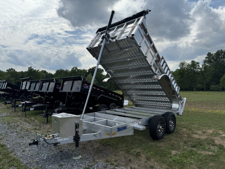 New 2026 Mission MODP7X14 Aluminum 14k Low Pro Dump 2 Foot Sides Dump Trailer