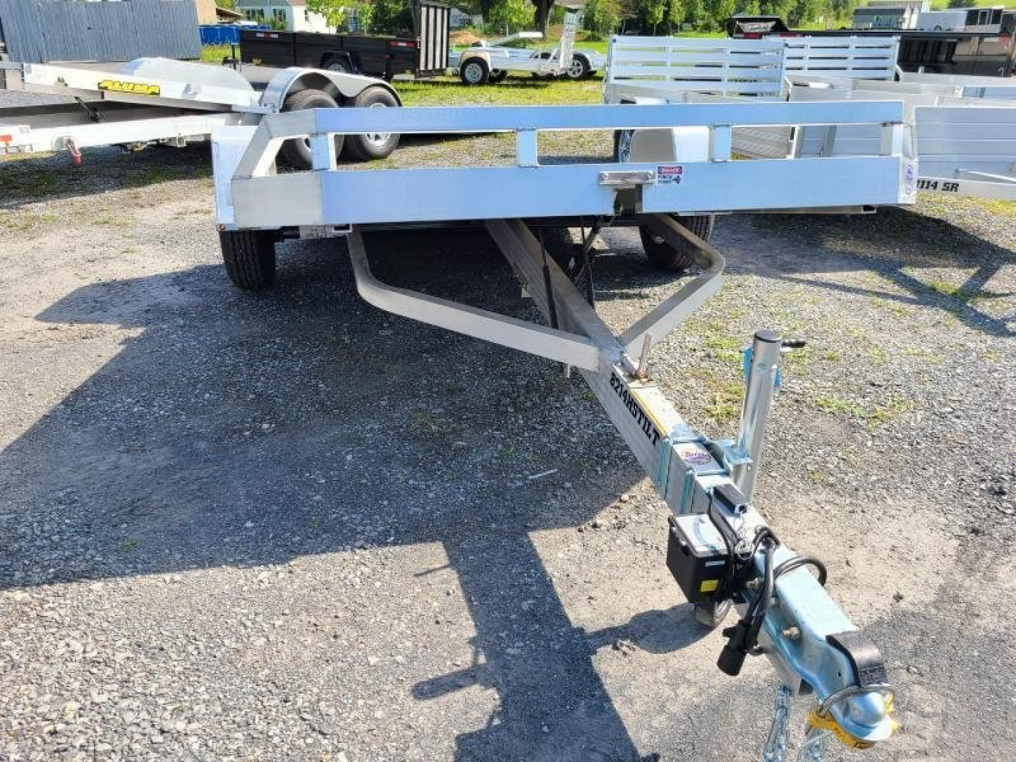 New 2025 Aluma 8214H-TILT-S-EL-RTD Utility Trailer CLEARANCE SALE