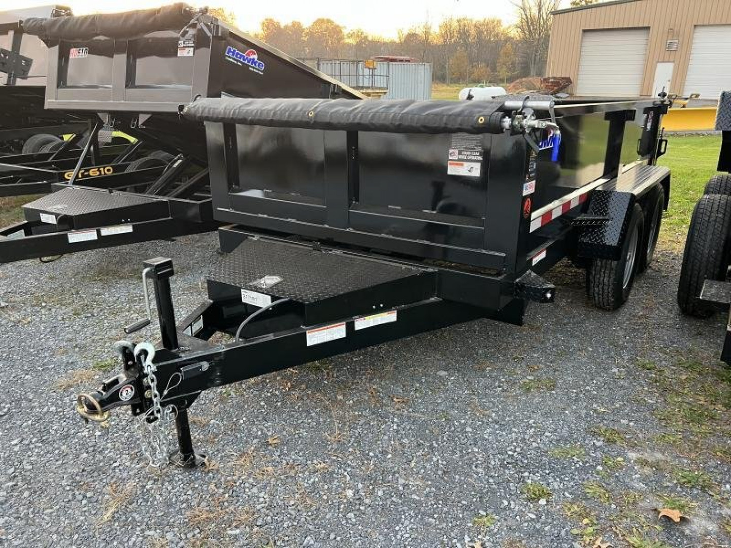 New 2025 HAWKE TRAILERS 6X12 HD Low Pro 10000 Lb Dump Free Tarp Kit Dump Trailer