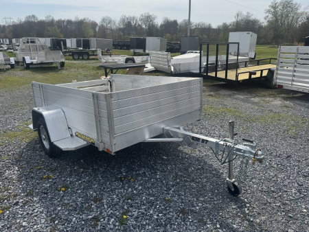 New 2026 Aluma 638S-BT Bifold Gate 2 Foot Solid Sides Utility Trailer