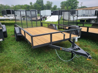 New 2025 BELMONT - 6'x12' Tube Top Single Axle UT612TT Utility Trailer