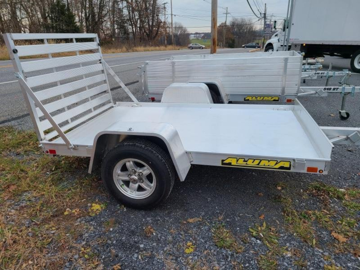New 2027 Aluma 638S-TG One Piece Gate Utility Trailer ON SALE PLEASE CALL
