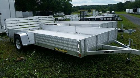 New 2026 Aluma 8115S-R-BT-SR 3 Place ATV w/ BiFold Gate ATV Trailer