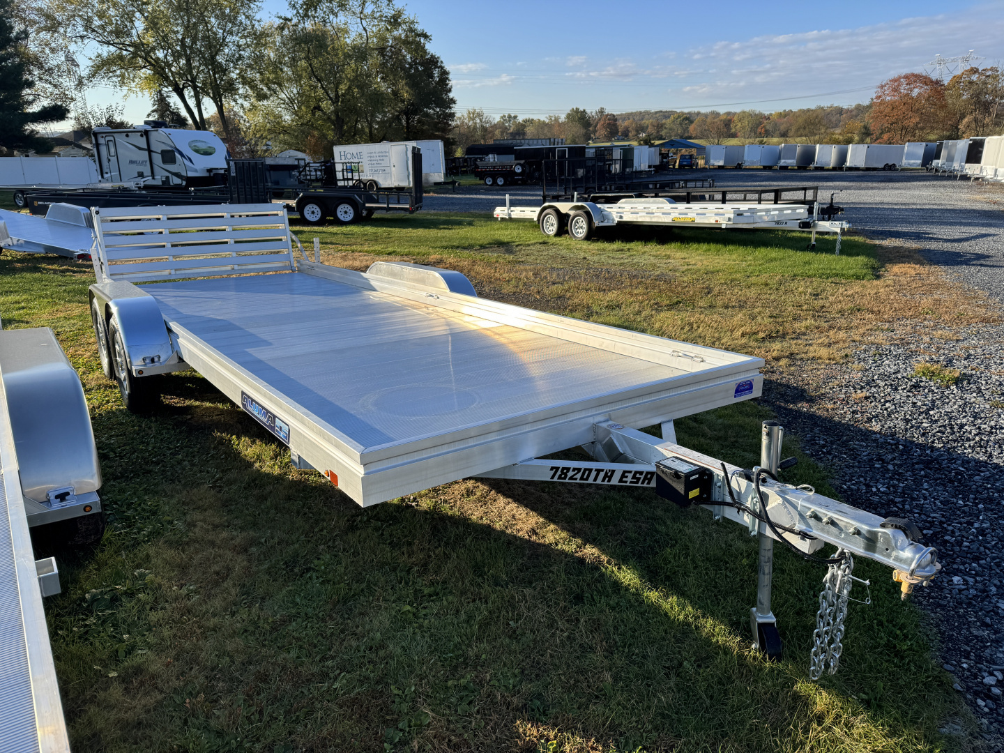 New 2026 Aluma 7820ESA-TA-EL-BT Utility Trailer Bifold Tail Gate FREE 15 INCH ALUMINUM WHEEL UPGRADE SUMMER SALE ON NOW