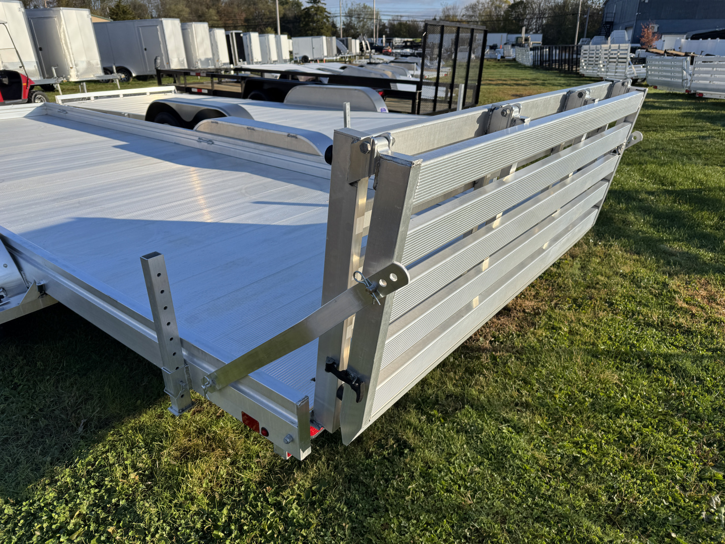 New 2026 Aluma 7820ESA-TA-EL-BT Utility Trailer Bifold Tail Gate FREE 15 INCH ALUMINUM WHEEL UPGRADE SUMMER SALE ON NOW