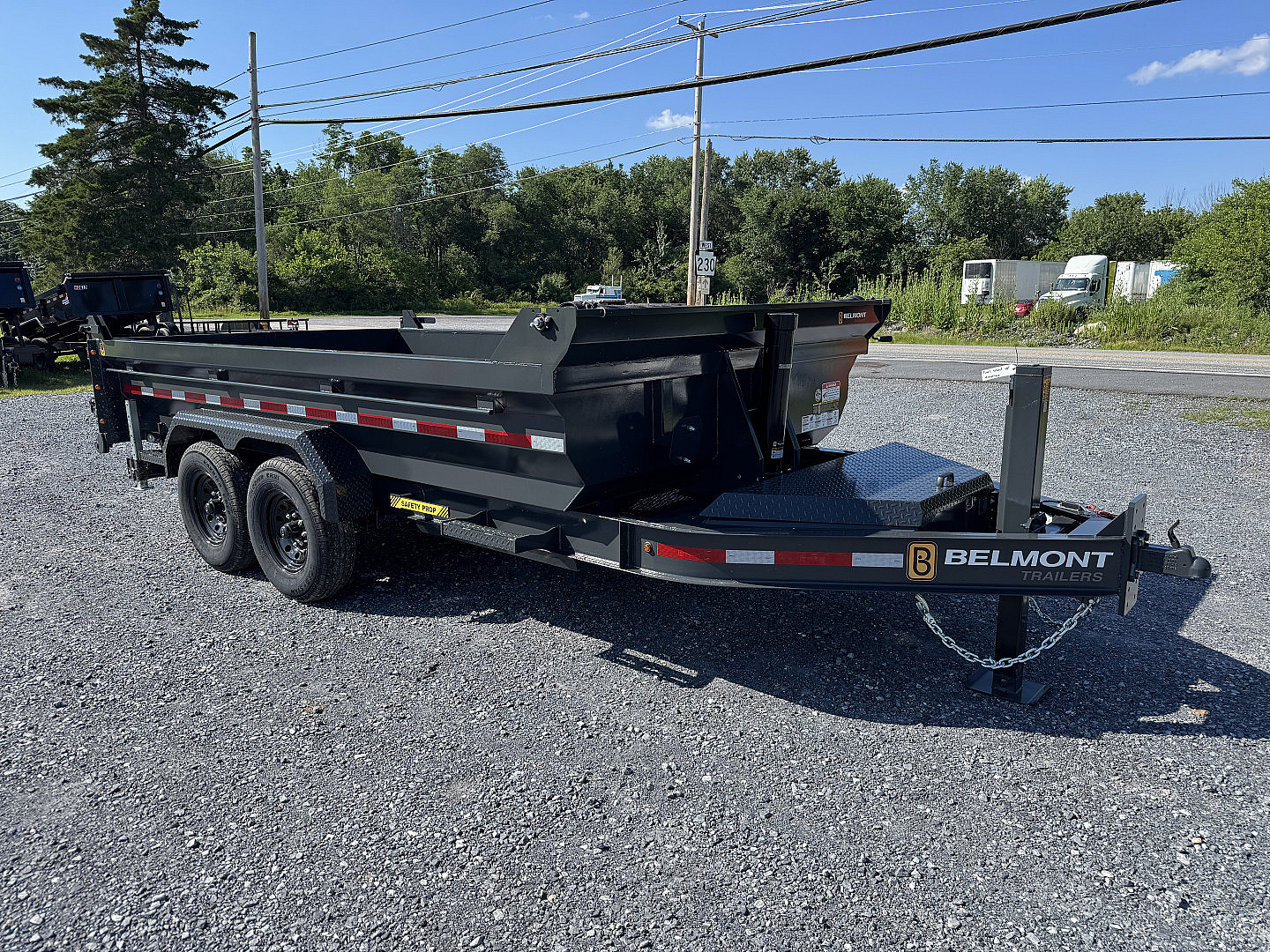 New 2026 Belmont Belmont 7x14 Heavy Duty 14k Low Profile Dump With Power Hydraulic Power Jack DTX8114-14K Dump Trailer