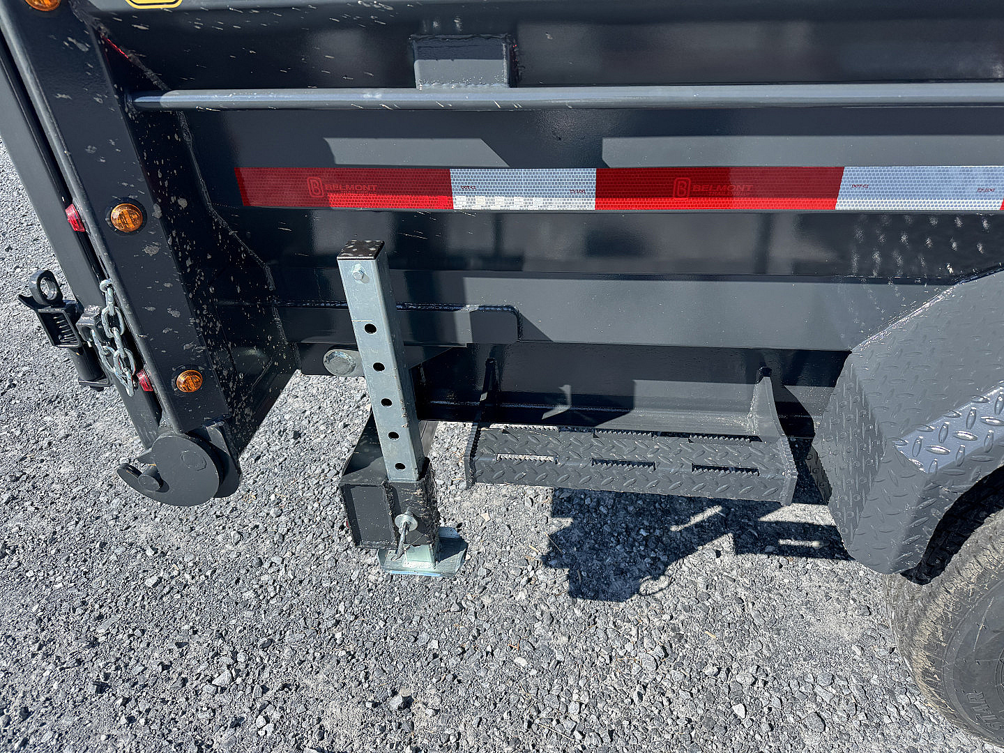 New 2026 Belmont Belmont 7x14 Heavy Duty 14k Low Profile Dump With Power Hydraulic Power Jack DTX8114-14K Dump Trailer