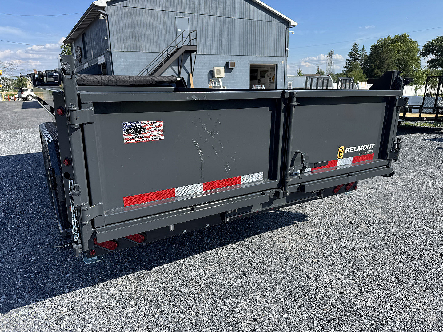 New 2026 Belmont Belmont 7x14 Heavy Duty 14k Low Profile Dump With Power Hydraulic Power Jack DTX8114-14K Dump Trailer
