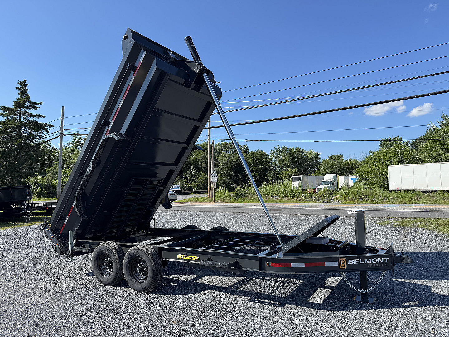 New 2026 Belmont Belmont 7x14 Heavy Duty 14k Low Profile Dump With Power Hydraulic Power Jack DTX8114-14K Dump Trailer