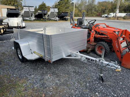 New 2027 Aluma 548S-BT 2Ft Solid Sides Bifold Tailgate Utility Trailer