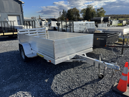 New 2026 Aluma 6310S-BT 2ft Solid Sides Bifold Gate Utility Trailer
