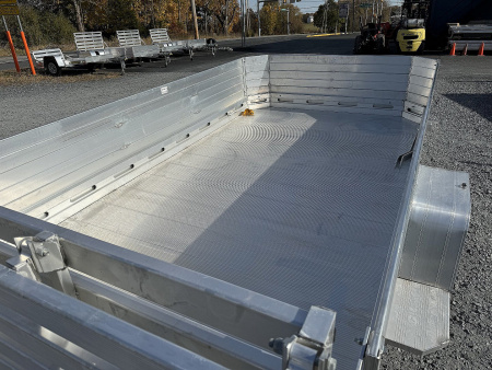 New 2026 Aluma 7712H-S-BT 2 FT Solid Sides Bifold Gate Utility Trailer
