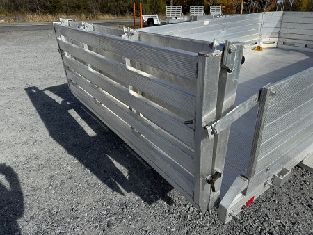 New 2026 Aluma 7712H-S-BT 2 FT Solid Sides Bifold Gate Utility Trailer