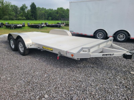 New 2026 Aluma 8216TILT-TA-EL-RTD Tilt Hauler Car / Racing Trailer