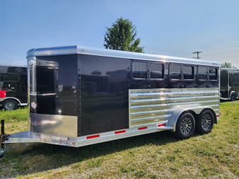 New 2026 Exiss Trailers Exhibitor 716W BP Stock / Stock Combo Trailer