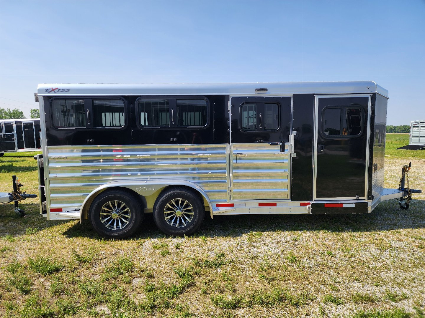 New 2025 Exiss Exhibitor 716W 6 Pen / Stock Combo B/P Trailer