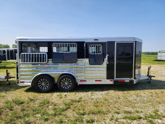 New 2025 Exiss Exhibitor 716W 6 Pen / Stock Combo B/P Trailer