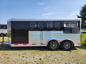 New 2025 Exiss Exhibitor 716W 6 Pen / Stock Combo B/P Trailer