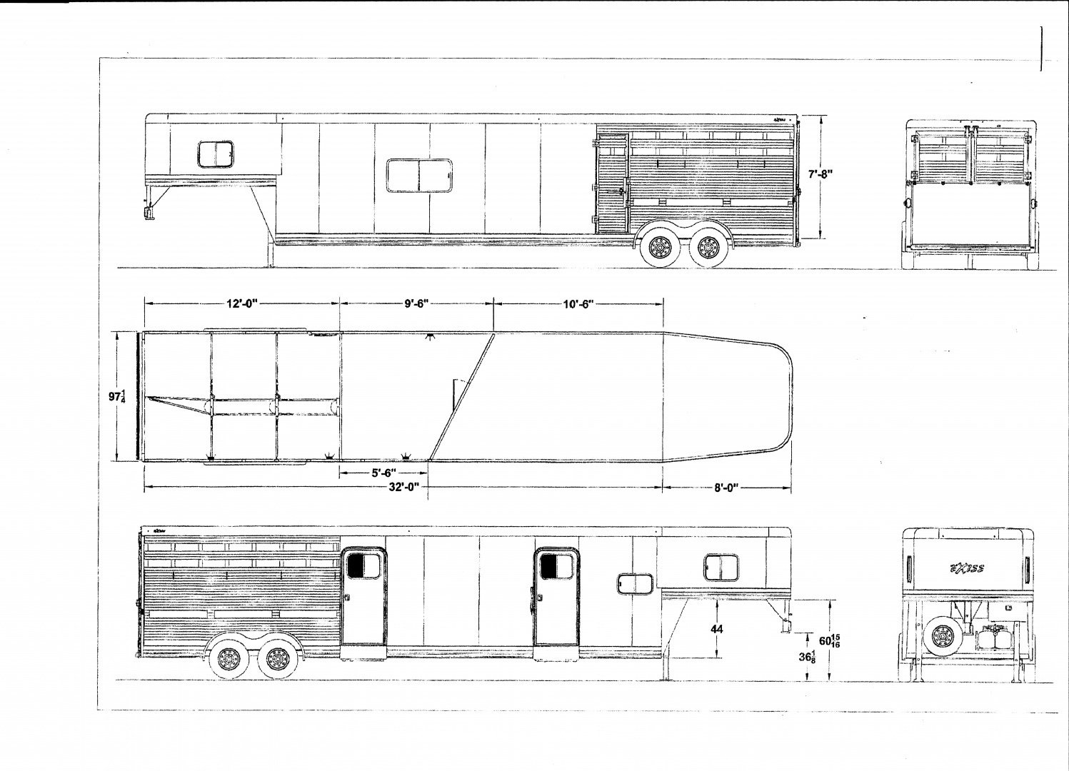 New 2025 Exiss Trailers STC 8032LQ Stock / Stock Combo Trailer
