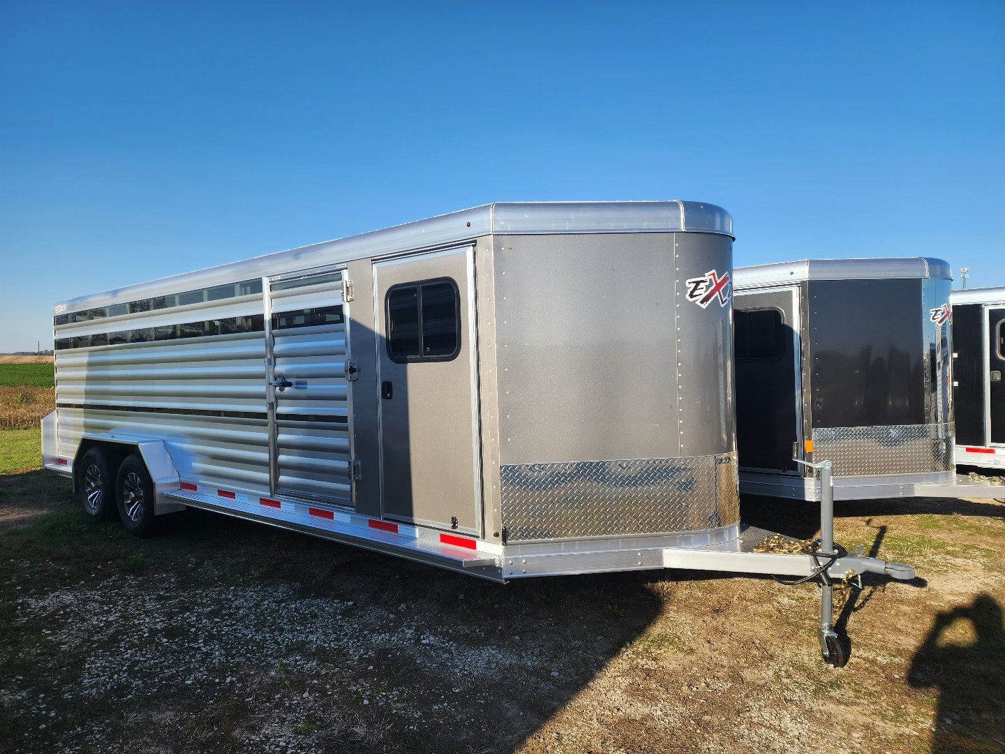 New 2025 Exiss STC 722 4 Pen / Stock Combo B/P Trailer