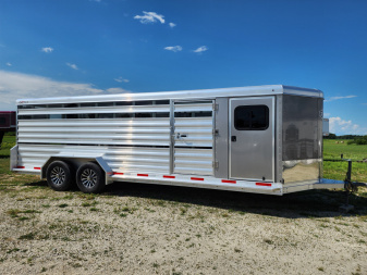 New 2025 Exiss STC 722 4 Pen / Stock Combo B/P Trailer