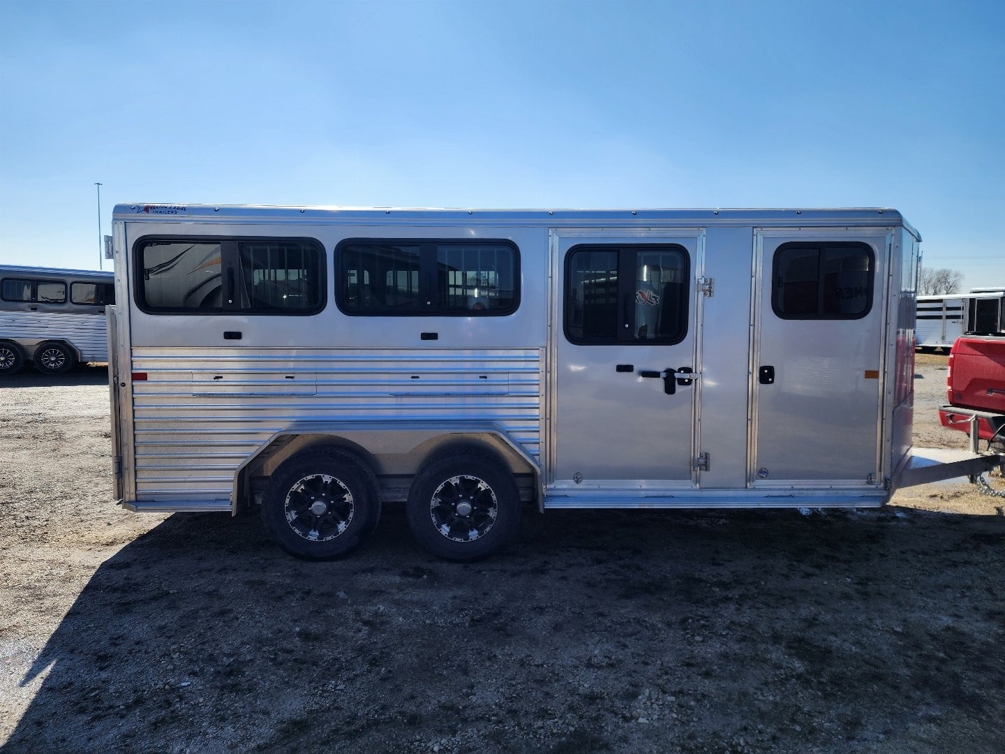 New 2025 Frontier Stock Low Pro 7x16 6 Pen / Stock Combo Trailer