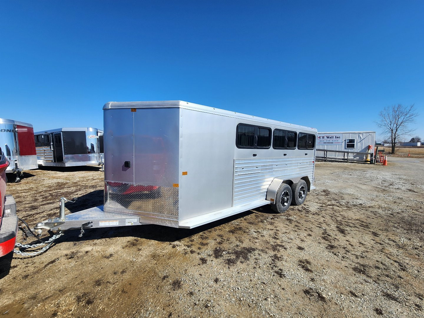 New 2025 Frontier Stock Low Pro 7x16 6 Pen / Stock Combo Trailer