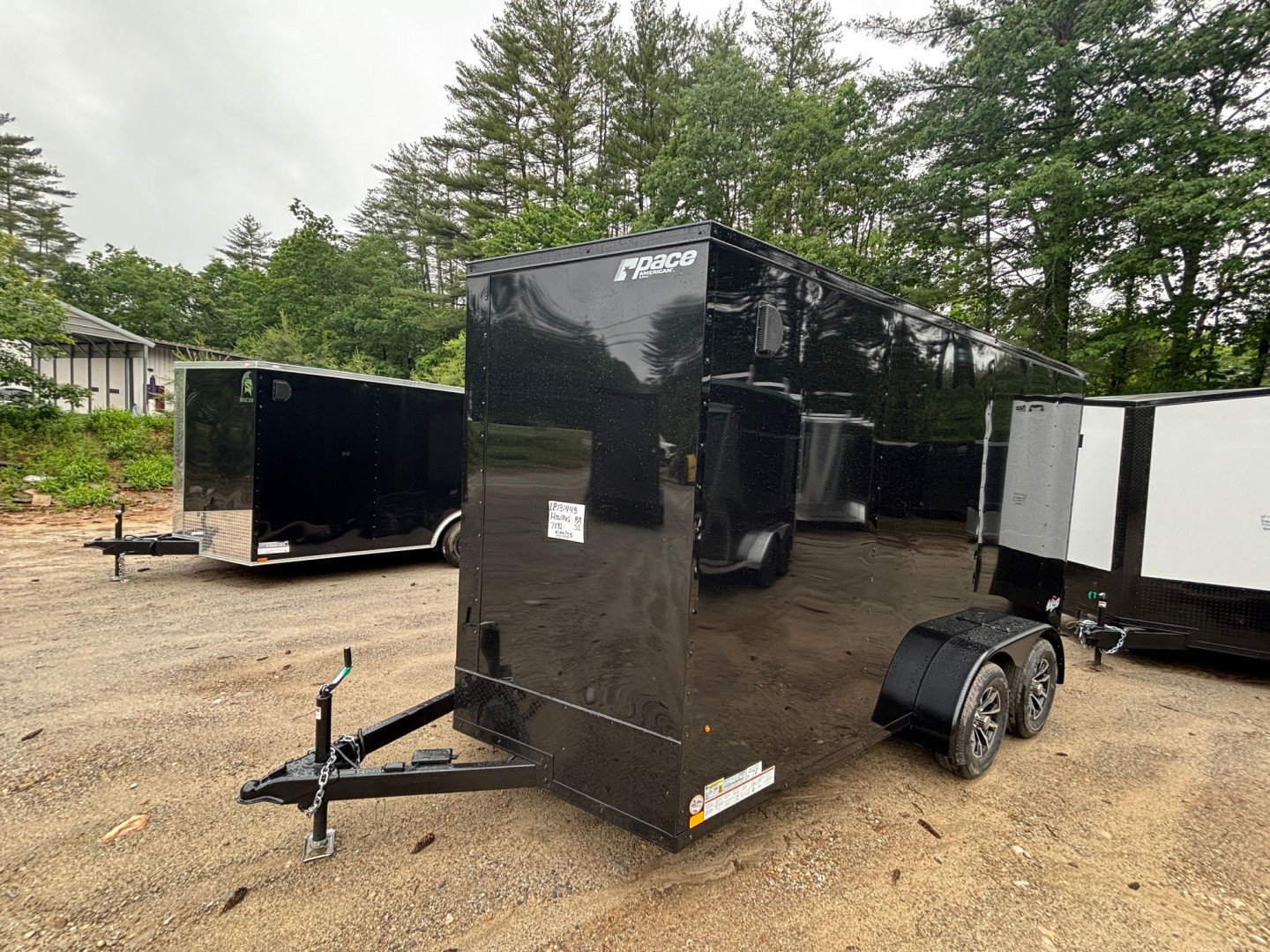 New 2025 Pace American 7X14 +2ft V-nose / Blackout Package/ 7' interior - 7000GVW