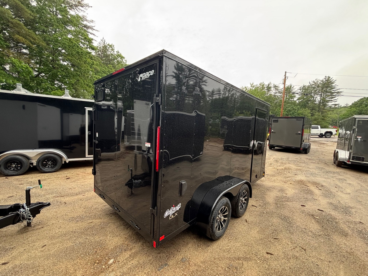 New 2025 Pace American 7X14 +2ft V-nose / Blackout Package/ 7' interior - 7000GVW