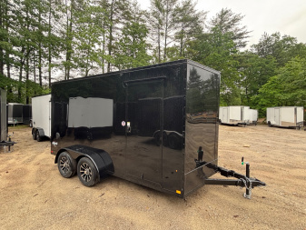 New 2025 Pace American 7X14 +2ft V-nose / Blackout Package/ 7' interior - 7000GVW